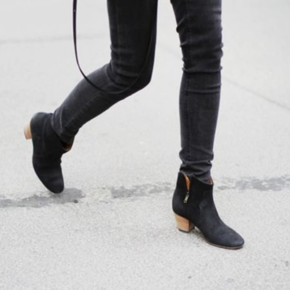 Isabel Marant Ankle Boots Women's Size 36 DICKER Black Suede 2" Heels w/Dust Bag - Picture 3 of 13
